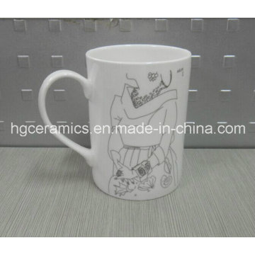 Taza fina de Bone China, taza recta de 10oz de hueso de China